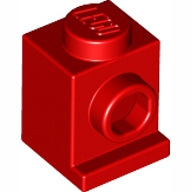 Lego kostka (kostička) 1x1 držák světel, červená (407021)